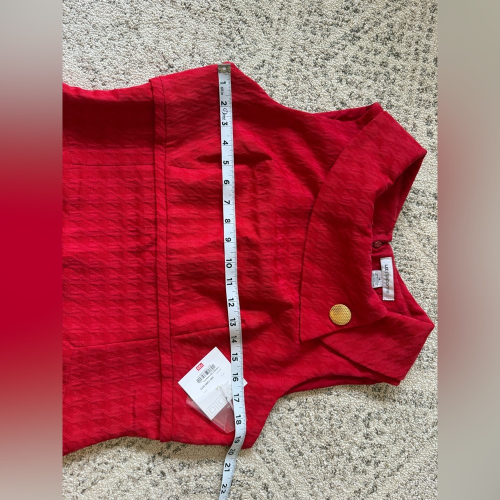 NWT Liz Claiborne Cabaret Red Houndstooth Dress - Picture 9 of 11